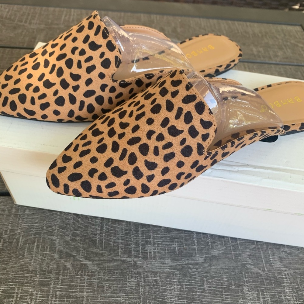Bamboo Cheetah Print Mules